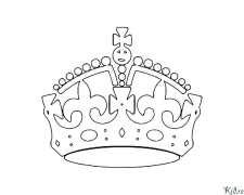 crown Printable Coloring Nplooj Ntawv